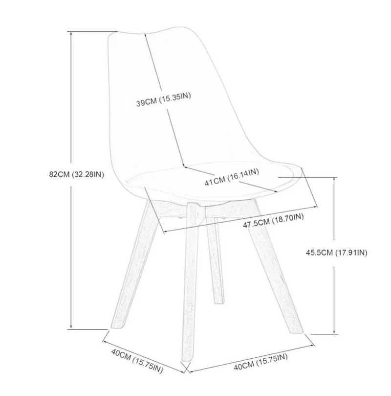 EGGREE Lot de 4 Chaise Salle à Manger Scandinaves SGS Tested Chaise Rembourrée de Cuisine Rétro Chaise de Bureau avec Pieds en Bois de Hêtre Massif, Rose Fumé