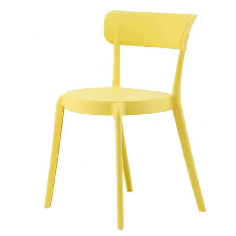 Fusion Living Chaise De Bistrot en Plastique Jaune Citron