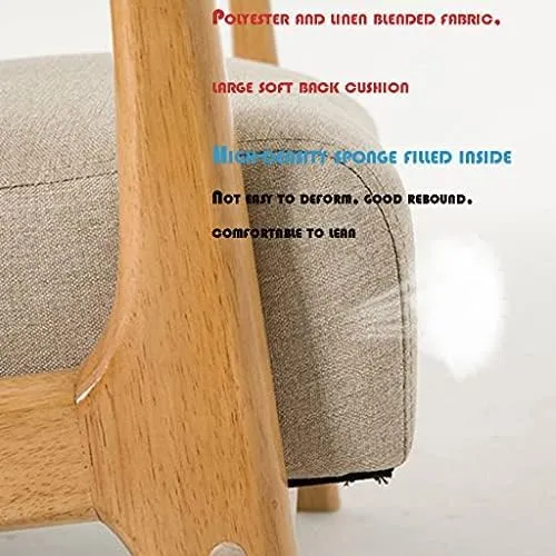 Chaises d'appoint, Fauteuil en Tissu Moderne, Chaise d'appoint rembourrée Moderne, Fauteuil Confortable pour Chambre à Coucher, Pieds en Bois Massif, Fauteuil Nordique, Maison, cha