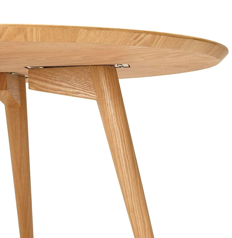 ALTEREGO Table à dîner Ronde Design Brun 120x120x75 cm Table Ronde pouvant accueillir 4 à 5 Personnes.