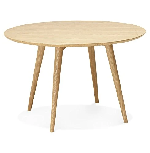 ALTEREGO Table à dîner Ronde Design Brun 120x120x75 cm Table Ronde pouvant accueillir 4 à 5 Personnes.