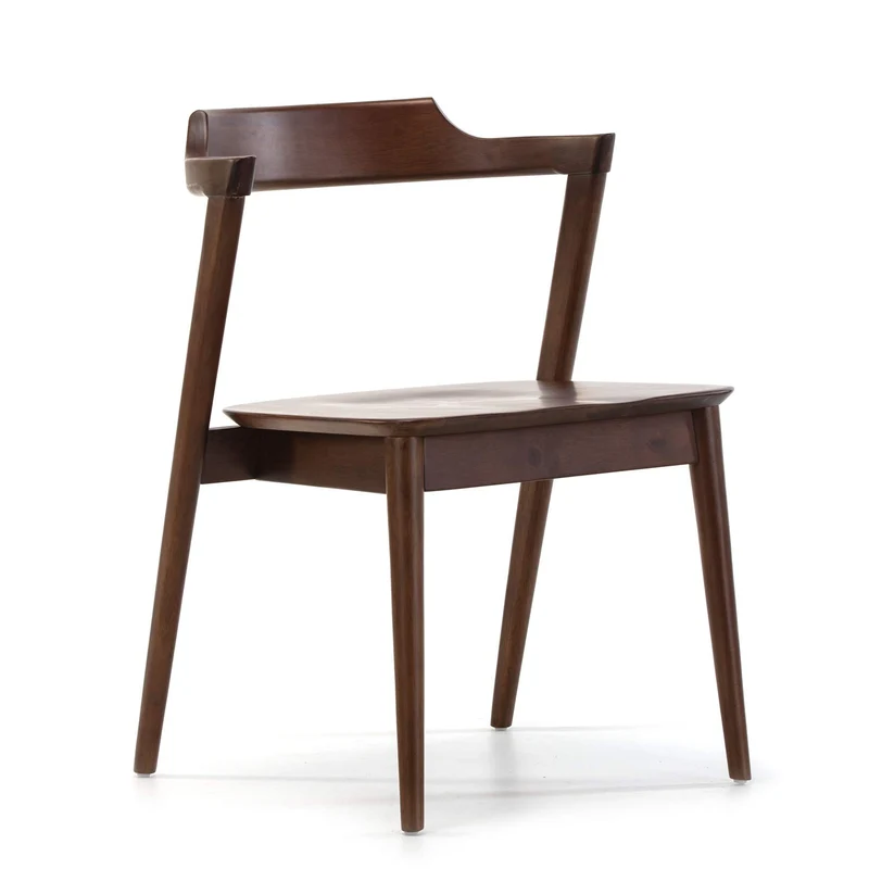 VS Venta-stock Pack 2 chaises Venus, Couleur Noyer, Bois Massif, 58 cm (Longueur) 57,5 cm (Profondeur) 76 cm (Hauteur)