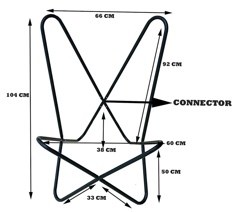 Chaise ARM en cuir marron/Chaise papillon en cuir Décoration de la maison/Présenté par Leder_artesanía