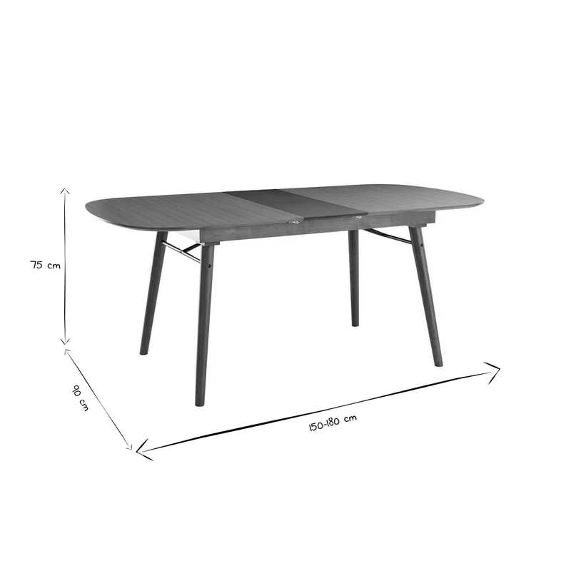 Miliboo Table à Manger Extensible Noyer L150-180 cm Sheldon