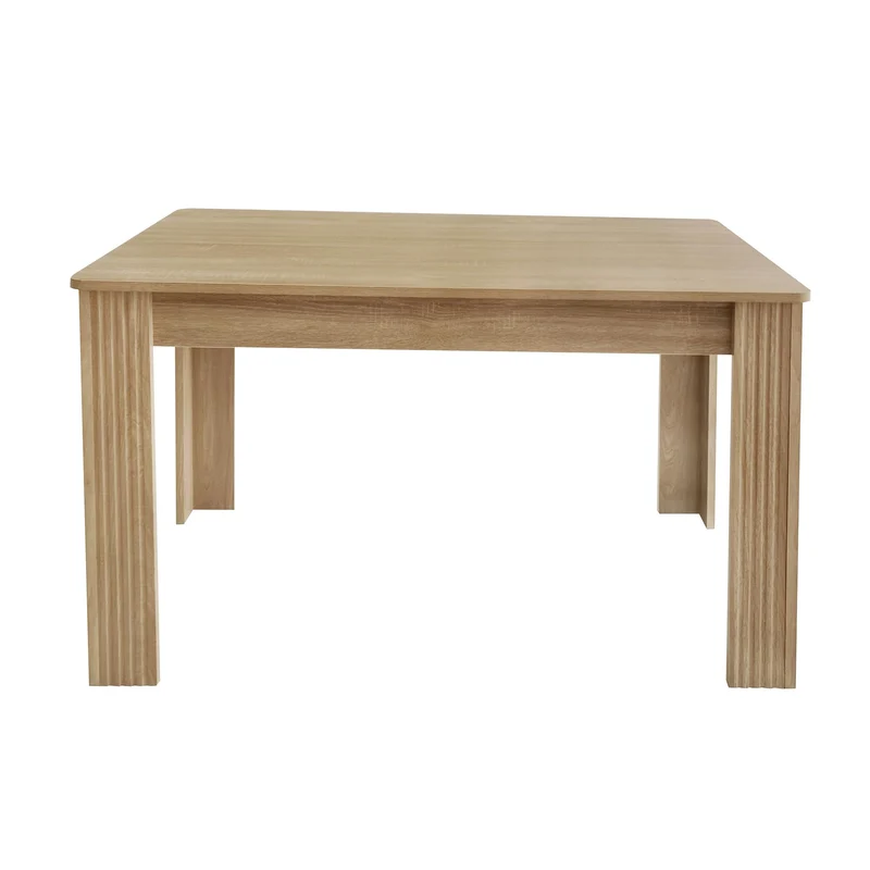 Merax Table à Manger en Bois, Table de Salle à Manger rectangulaire, Table de Cuisine Moderne pour Salon et Salle à Manger, 117 x 68 x 75 cm, chêne