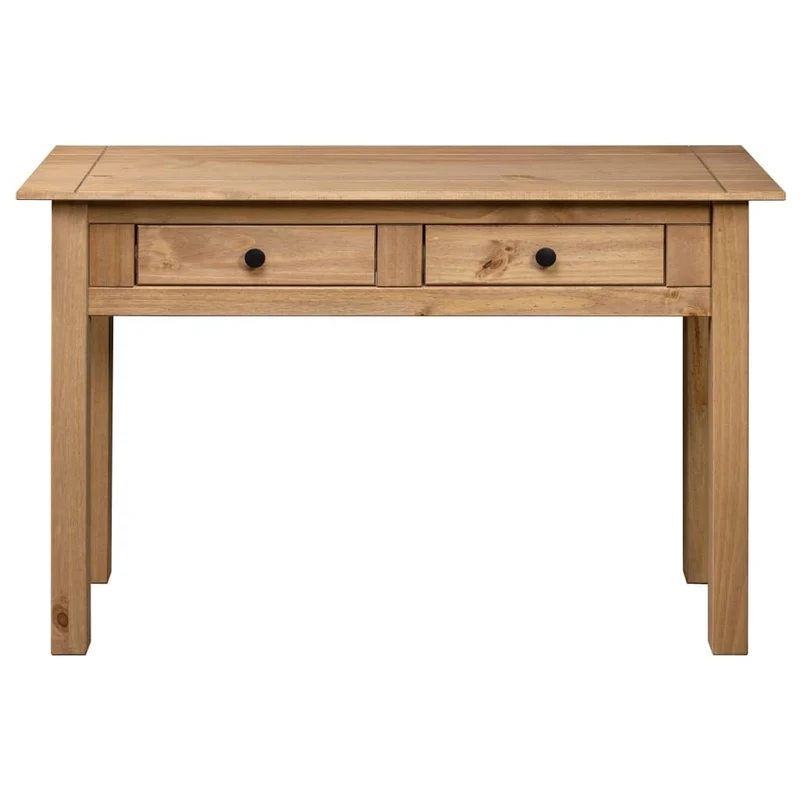 vidaXL Pin Massif Table Console Table d'Entrée Table de Salon Table de Couloir avec 2 Tiroirs Rangement Maison Intérieur 110x40x72 cm