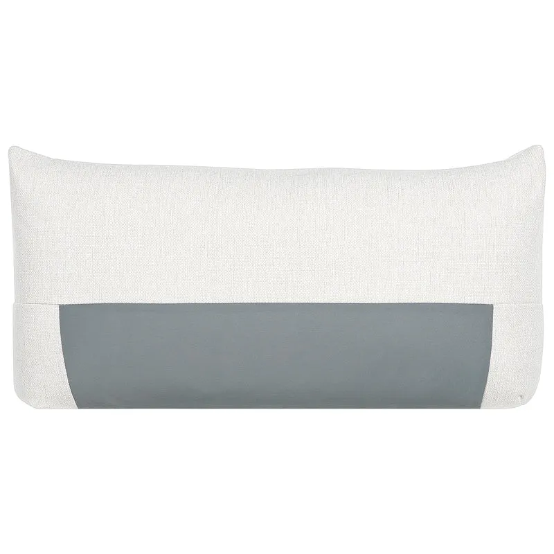 Canapé Moderne 3 Places en Tissu Rembourré avec Coussins en Tissu Blanc Cassé Luvos
