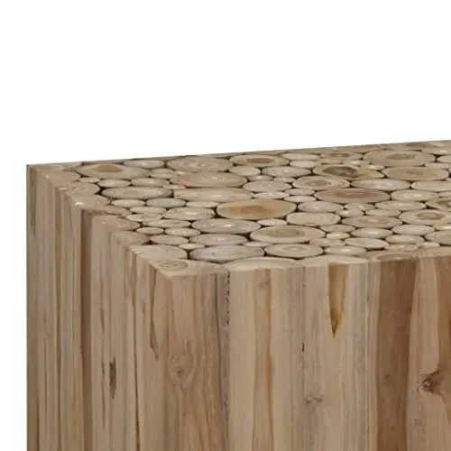 vidaXL Teck Authentique Table Basse 50x50x35 cm Table d'Appoint Meuble Canapé