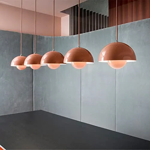 LEGZIT Lampe Suspendue de Style Nordique pour Restaurant,Lampe Suspendue en métal,Mini 1 Lampe Macaron Moderne de Couleur Rose