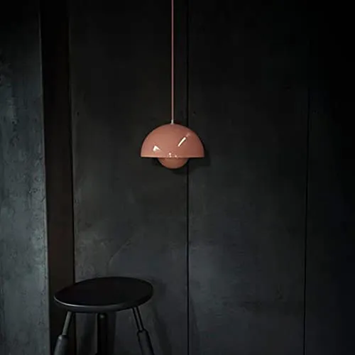 LEGZIT Lampe Suspendue de Style Nordique pour Restaurant,Lampe Suspendue en métal,Mini 1 Lampe Macaron Moderne de Couleur Rose
