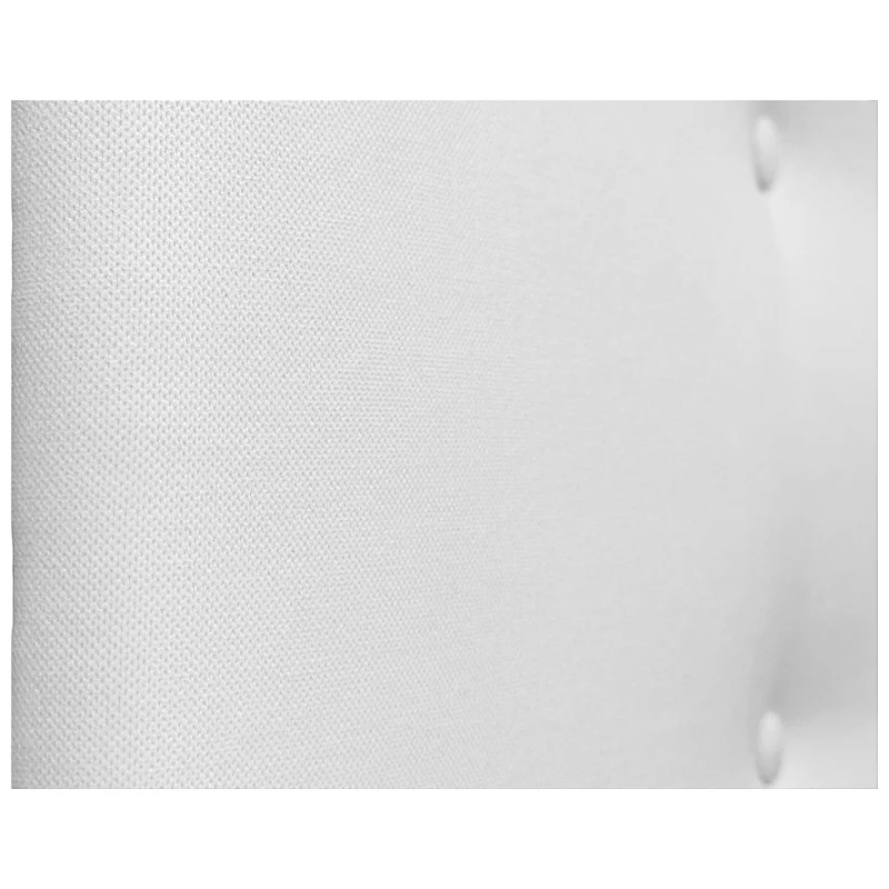 DHOME Tête de lit en Similicuir ou en Tissu acualine avec 2 rangées de Boutons Nouvelle Gamme DE Couleurs Tête de lit de Luxe tapissée (Tissu Blanc, 145x105cm avec Pieds (Lits 120/135/140))