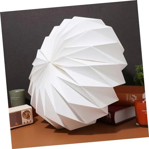 Hemobllo 4 Pièces Abat-jour Lanterne Origami lumières abat-jour lampe led leds lanternes plafonnier abat-jour magnétique accessoire d'abat-jour délicat aimant blanche