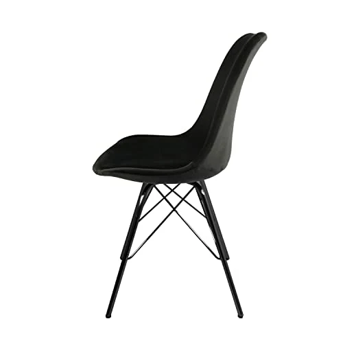 Kick Collection Chaise de Salle à Manger Velvet - Velours - Noir - Moderne et de Haute qualité - Matériaux de Haute qualité - Disponible dans de Nombreuses Couleurs