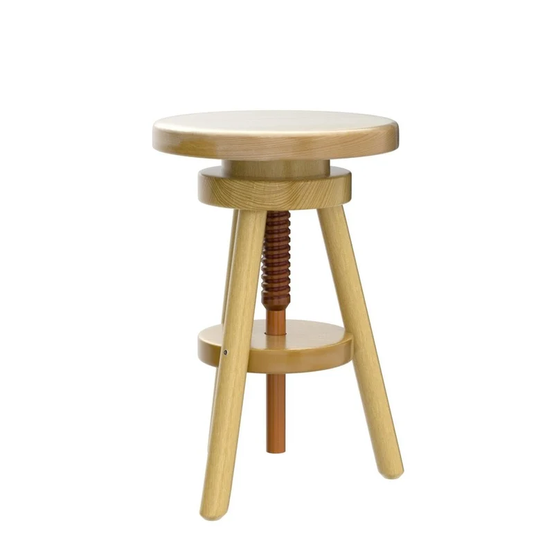 Magnetic Mobel Tabouret à vis Solide Petit déjeuner Cuisine Nouveau hêtre (roh)