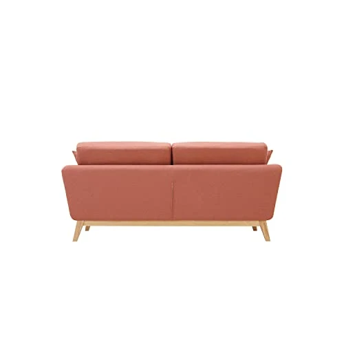 CONCEPT USINE | Canapé Scandinave Höga | Ecureuil | 3 Places + 2 Coussins | Canapé Moderne Design Droit en Tissu avec Accoudoirs | Coussins d'Appoint, Dossier, Assise Déhoussables | Largeur 190 cm
