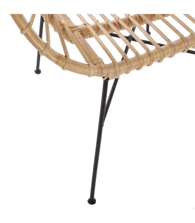 Atmosphera - Fauteuil Keko en métal & rotin