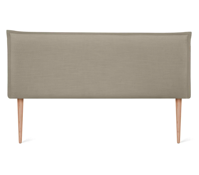 DHOME Tête de lit en Lin Naturel uni avec Bordures Tête de lit rembourrée Chambre à Coucher Moderne Top Trending (Terrain, 160x105cm avec Pieds (Lits 150/160))