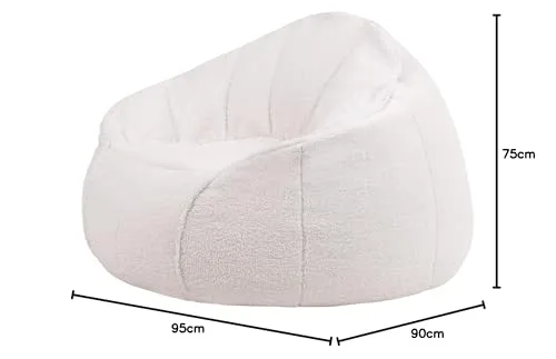 Icon Pouf Fauteuil en Sherpa, Pouf Geant de Salon, Pouf pour Adultes