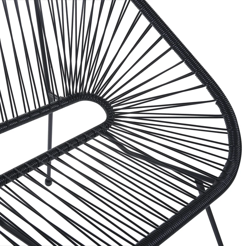 Banc Moderne Spaghetti pour Extérieur Dossier et Siège Ajouré en Polyrotin Acapulco