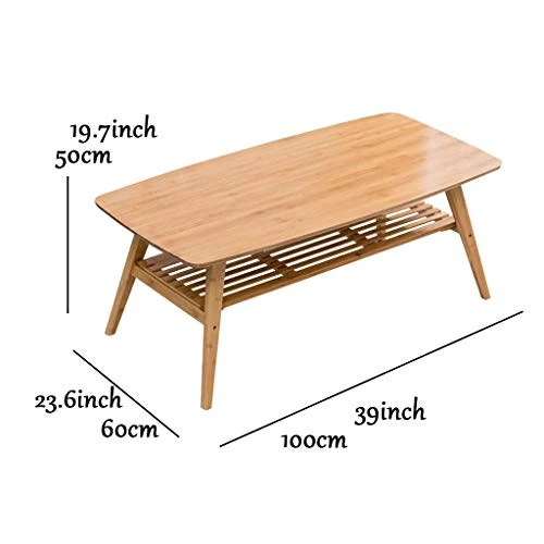 GELISURE Tables Basses Tables De Canapé Table Basse Table De Baie Vitrée Européenne Table De Plancher en Bois Massif Rectangulaire Petite Maison Simple Table Basse Japonaise Meubles De Salo