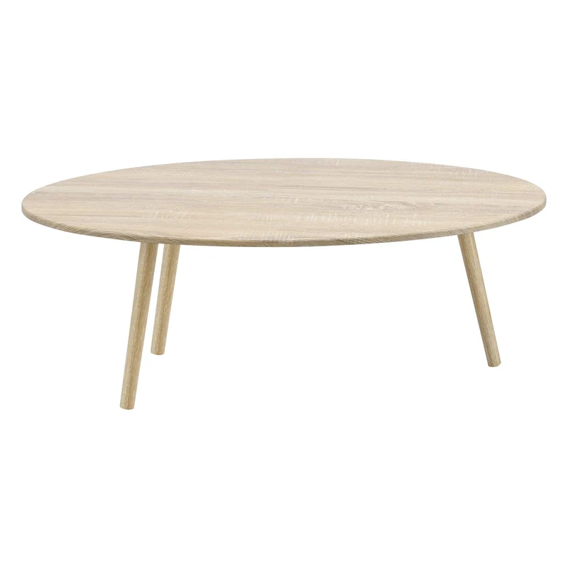 Table Basse de Style Élégant pour Salon Table avec Pieds Solides en Bois MDF revêtu PVC 110 x 60 x 40 cm Effet Chêne et Bois