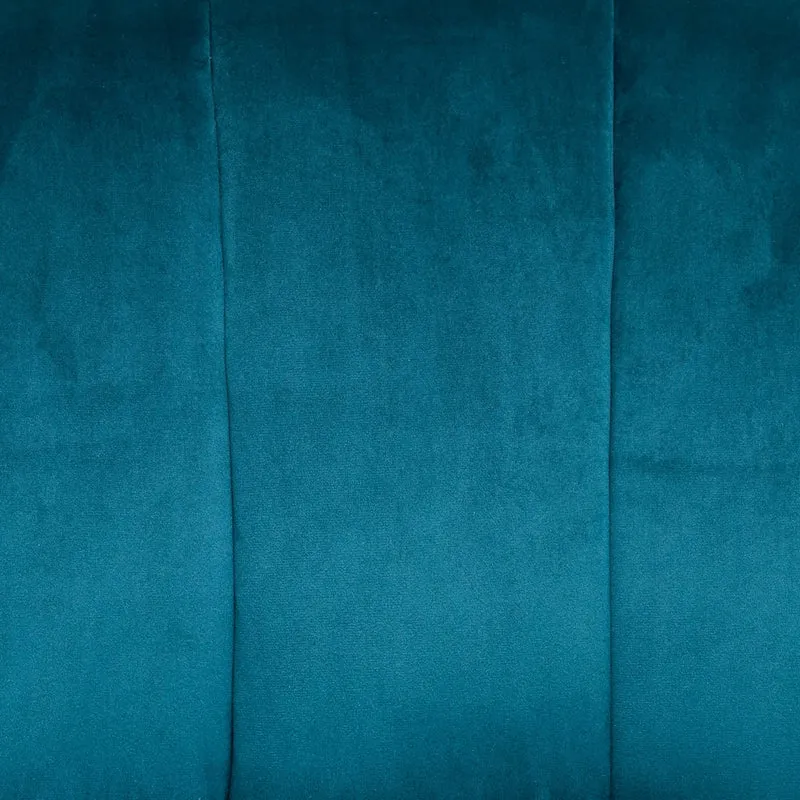 Fauteuil Naova Bleu Canard en Velours - Atmosphera créateur d'intérieur