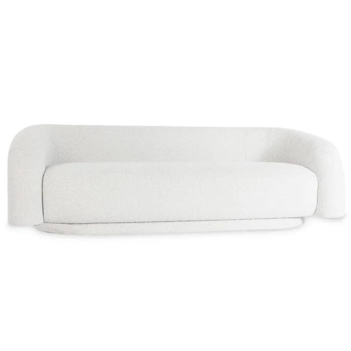 Paris Prix - Canapé 3 Places Bouclette kerio 210cm Beige