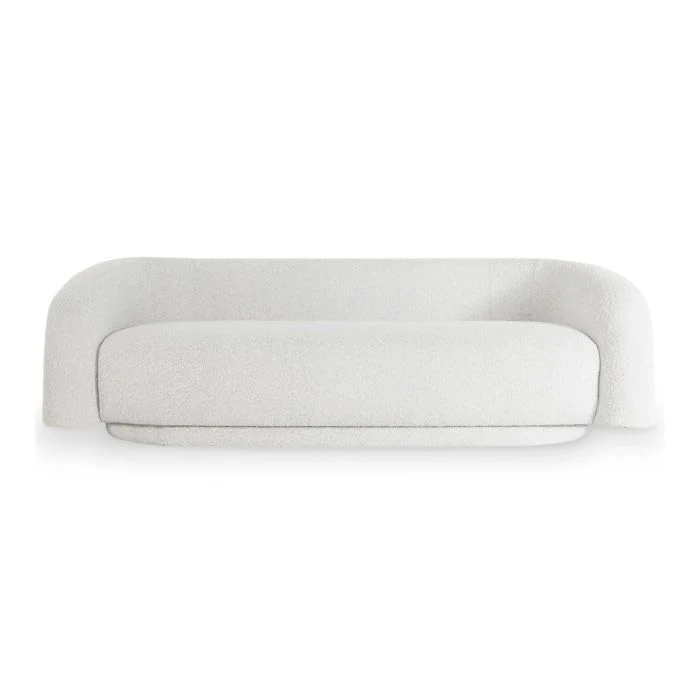 Paris Prix - Canapé 3 Places Bouclette kerio 210cm Beige