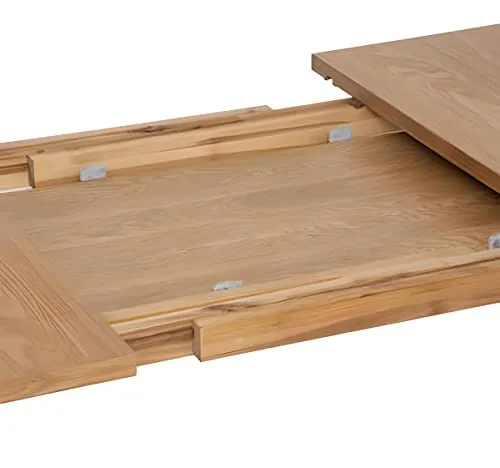 PEGANE Table à Manger Extensible en Bois Coloris Beige - Longueur 200 x Profondeur 100 x Hauteur 75 cm