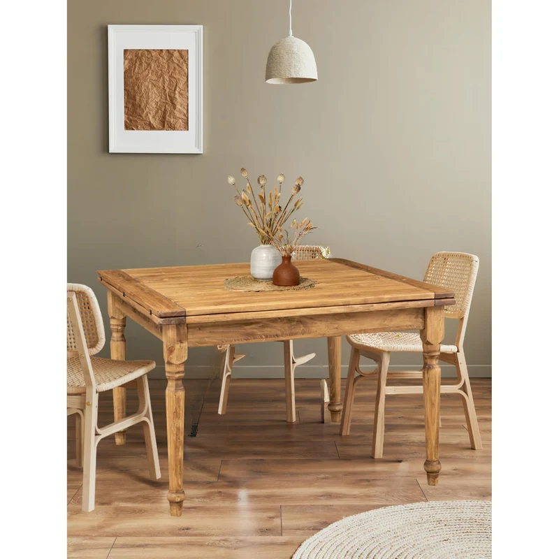 Biscottini Table Salle a Manger Extensible 120x120x80 cm Made in Italy | Table Cuisine | Table a Manger Extensible | Table Extensible Style Country