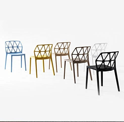 CONNUBIA Chaise modèle ALCHEMIA en polypropylène Lot de 4 pièces – Disponible en 6 couleurs (Noir)