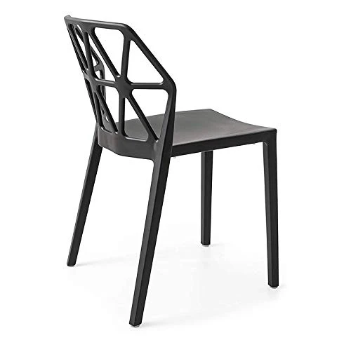 CONNUBIA Chaise modèle ALCHEMIA en polypropylène Lot de 4 pièces – Disponible en 6 couleurs (Noir)