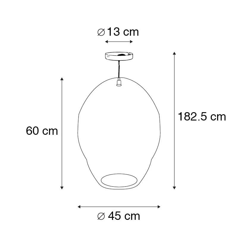 Qazqa nidum - Suspension - 1 lumière - Ø 450 mm - Doré/Laiton - Oriental - éclairage intérieur - Salon I Chambre I Cuisine I Salle à manger