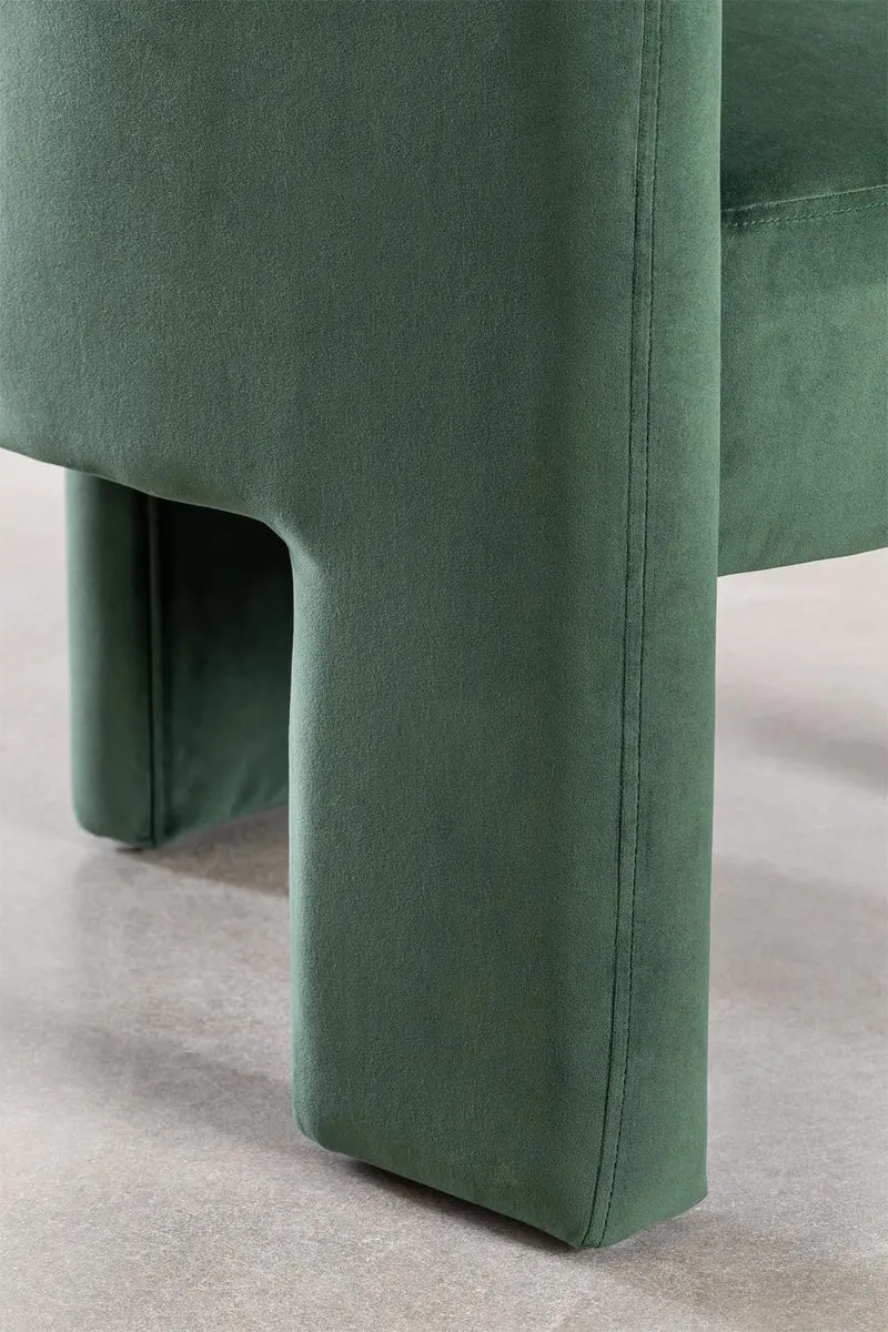 SKLUM Fauteuil en Velours Xastru Vert Jungle