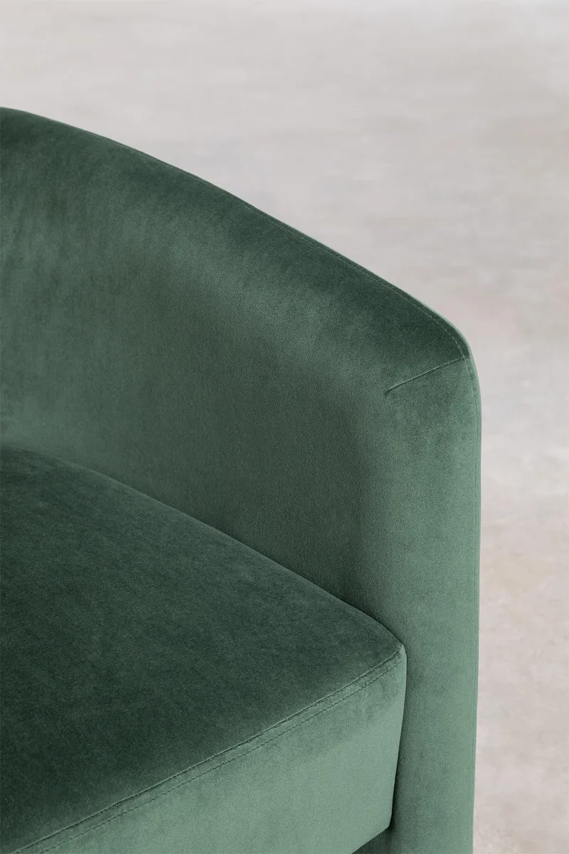 SKLUM Fauteuil en Velours Xastru Vert Jungle