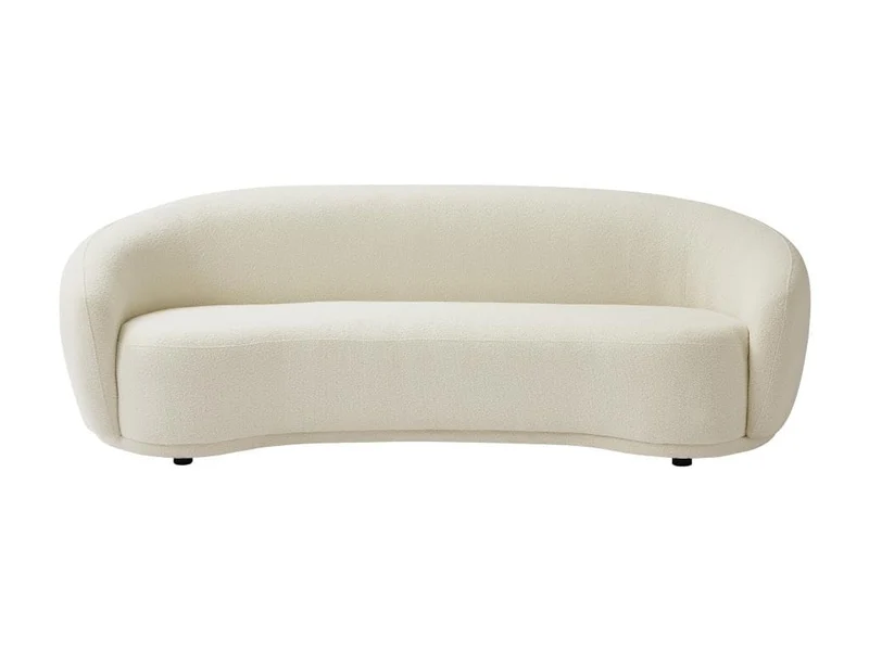 PASCAL MORABITO - Canapé 3 Places en Tissu Bouclette Beige BOVANA de