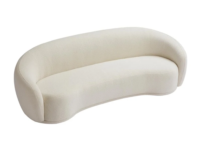 PASCAL MORABITO - Canapé 3 Places en Tissu Bouclette Beige BOVANA de