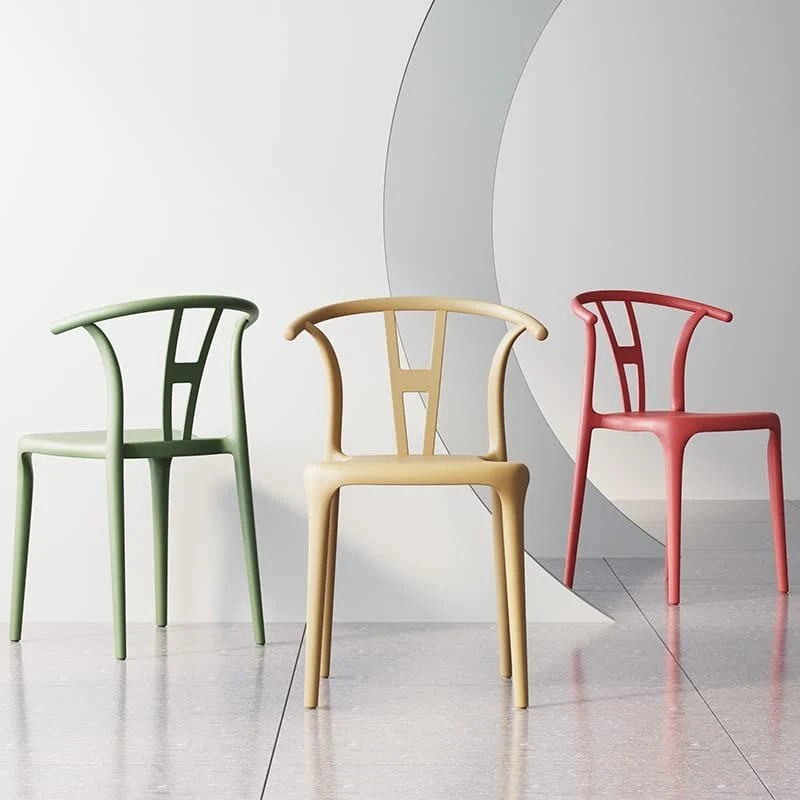 UYKUM Chaise de Salle à Manger en Plastique Designer réplique Tabouret de Bar Bras Salon Wishbone Salle à Manger Chaise Cuisine Dinette Chaises Meubles de Maison