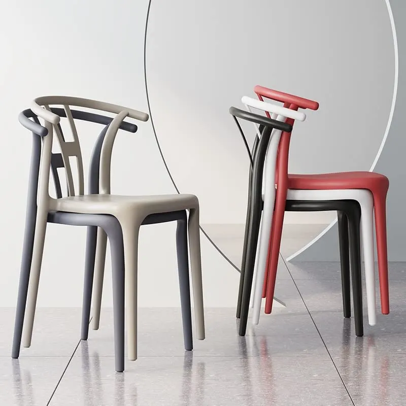 UYKUM Chaise de Salle à Manger en Plastique Designer réplique Tabouret de Bar Bras Salon Wishbone Salle à Manger Chaise Cuisine Dinette Chaises Meubles de Maison