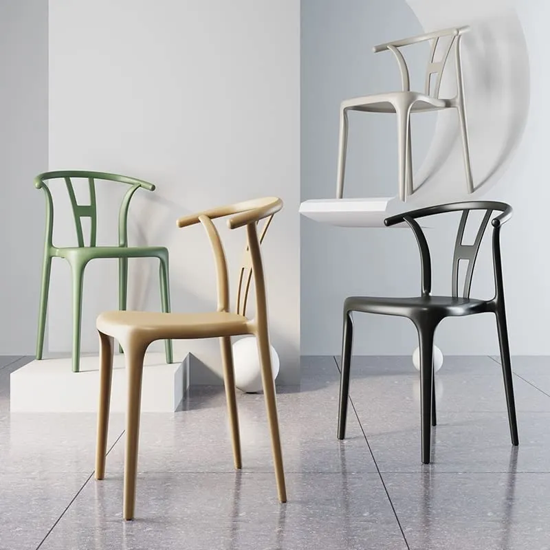 UYKUM Chaise de Salle à Manger en Plastique Designer réplique Tabouret de Bar Bras Salon Wishbone Salle à Manger Chaise Cuisine Dinette Chaises Meubles de Maison