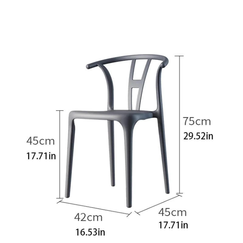 UYKUM Chaise de Salle à Manger en Plastique Designer réplique Tabouret de Bar Bras Salon Wishbone Salle à Manger Chaise Cuisine Dinette Chaises Meubles de Maison