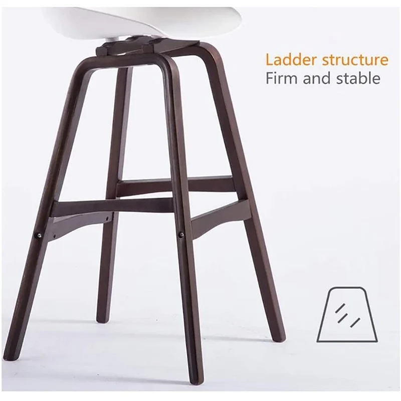Lot de 2 tabourets de bar, tabourets de bar de cuisine touffetés avec dossier ouvert, repose-pieds de 73,7 cm, chaises pour bar à domicile, salle à manger 0831 (couleur : blanc, taille : tabourets de