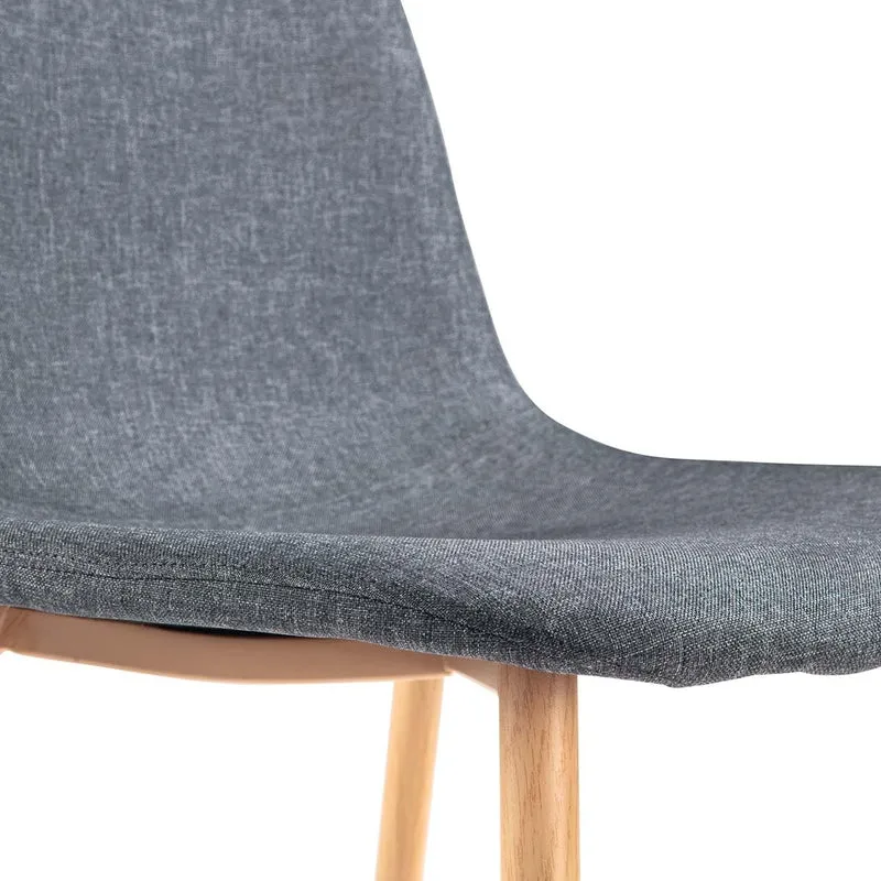 Mc Haus Elva Gris Anthracite - Pack de 2 chaises pour Le Salon, la Salle à Manger ou la Chambre à Coucher