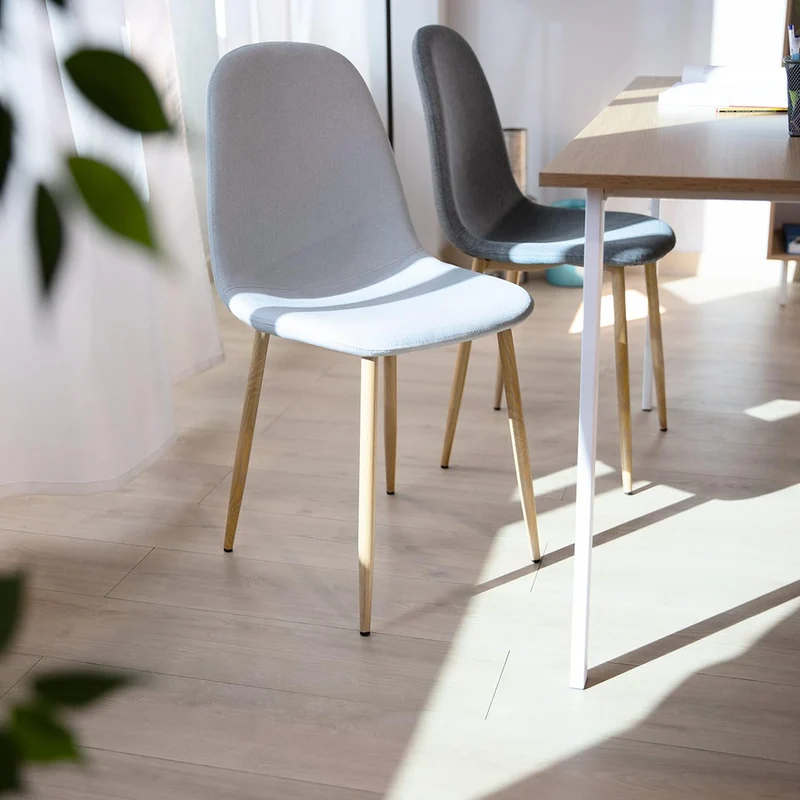 Mc Haus Elva Gris Anthracite - Pack de 2 chaises pour Le Salon, la Salle à Manger ou la Chambre à Coucher