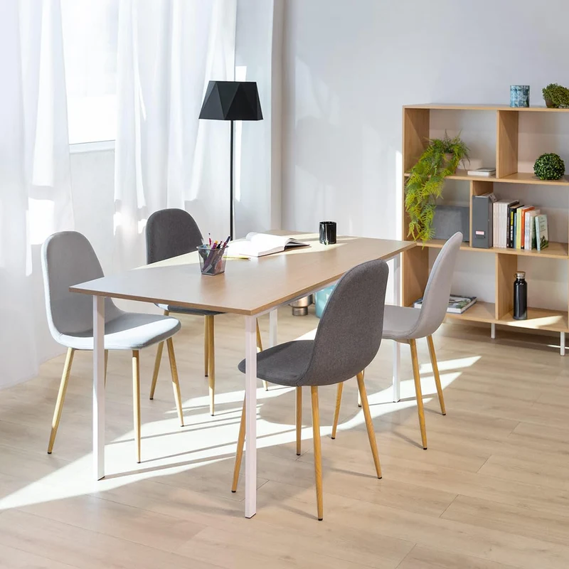 Mc Haus Elva Gris Anthracite - Pack de 2 chaises pour Le Salon, la Salle à Manger ou la Chambre à Coucher