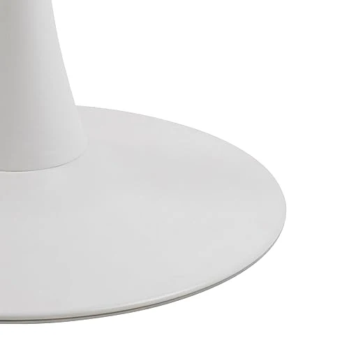 AC Design Furniture Marta Tables de Salle, Céramique Métal, Blanc, H: 75 x B: 90 x T: 90 cm