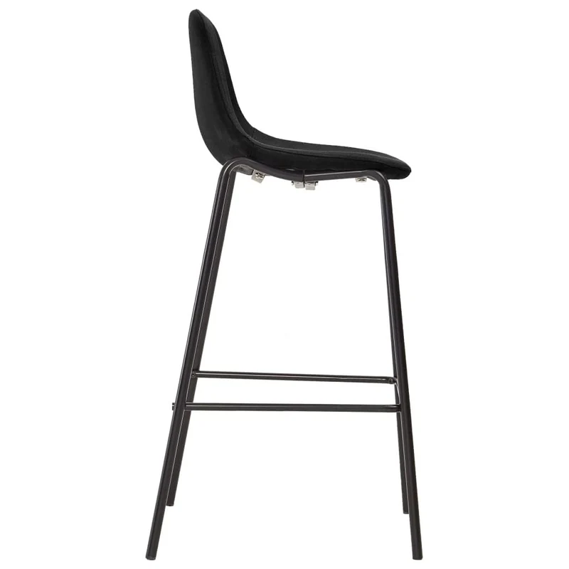 vidaXL Chaises de Bar 2 pcs Noir Tissu