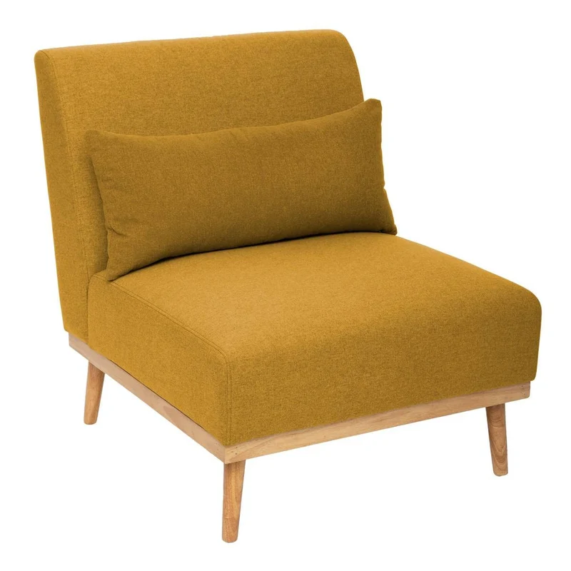 Fauteuil Andria Jaune Ocre - Atmosphera créateur d'intérieur