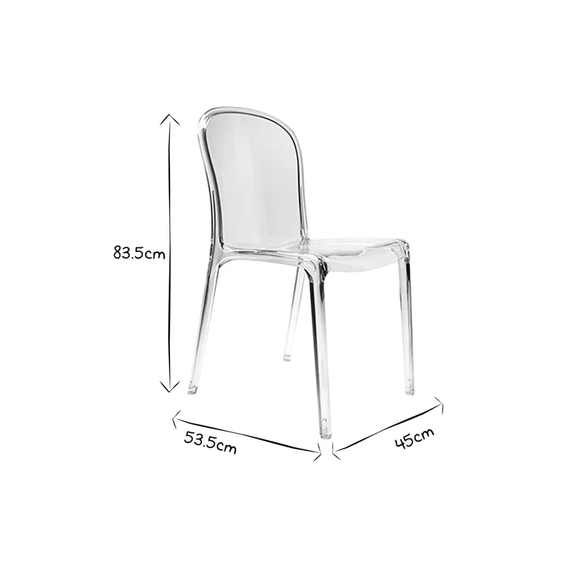 Miliboo Chaises empilables Design Transparentes (Lot de 2) THALYSSE