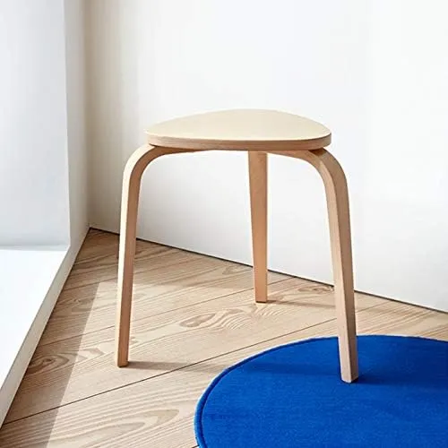 Ikea KYRRE-FROSTA Tabouret Empilable Tabouret en Bois en Contreplaqué de Bouleau Massif - Diamètre Assise 35 cm - Hauteur Assise 45 cm - jusqu'à 100 kg, Marron, 45 x 46 x 4 cm